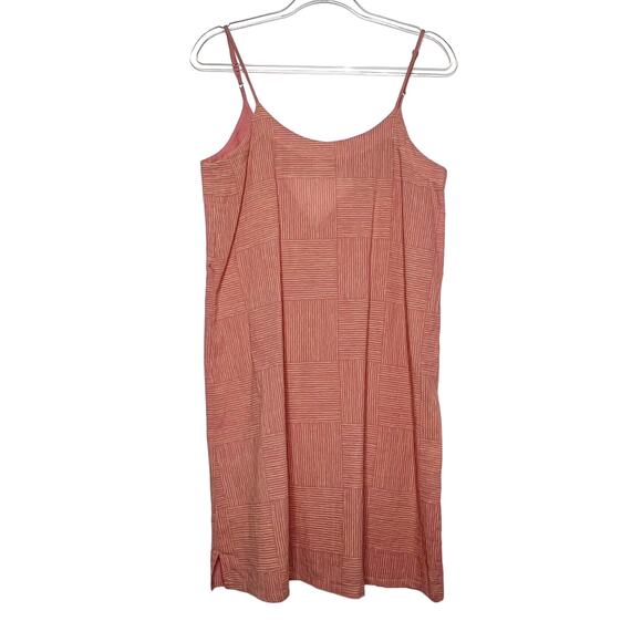 NORTH OF WEST Summer Dress Shift Sleeveless Scoop Neck Geo-Pattern Pink Size M - Picture 8 of 8